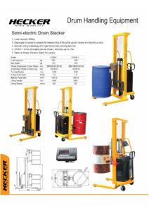 รถยกถังน้ำมันไฟฟ้า Semi- electric Drum stacker DT500 รับน้ำหนัก 500 kg.