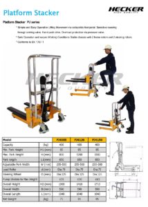 รถยกทับซ้อนแบบถาดยก Platform Stackers PJ Series
